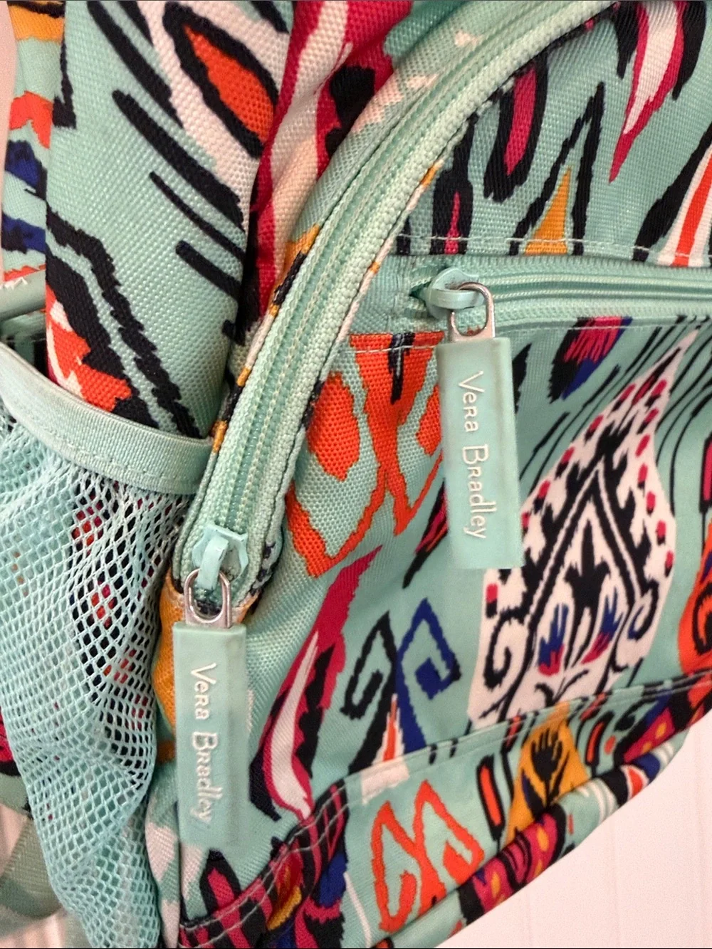 Vera Bradley Mint Ikat Pattern Crossbody or Small Tote